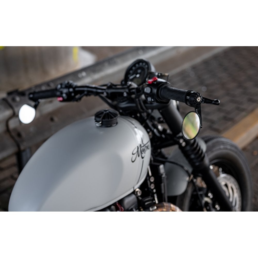 Motone TURISMO Billet Bar End Mirror PAIR - TYPE S (80mm)