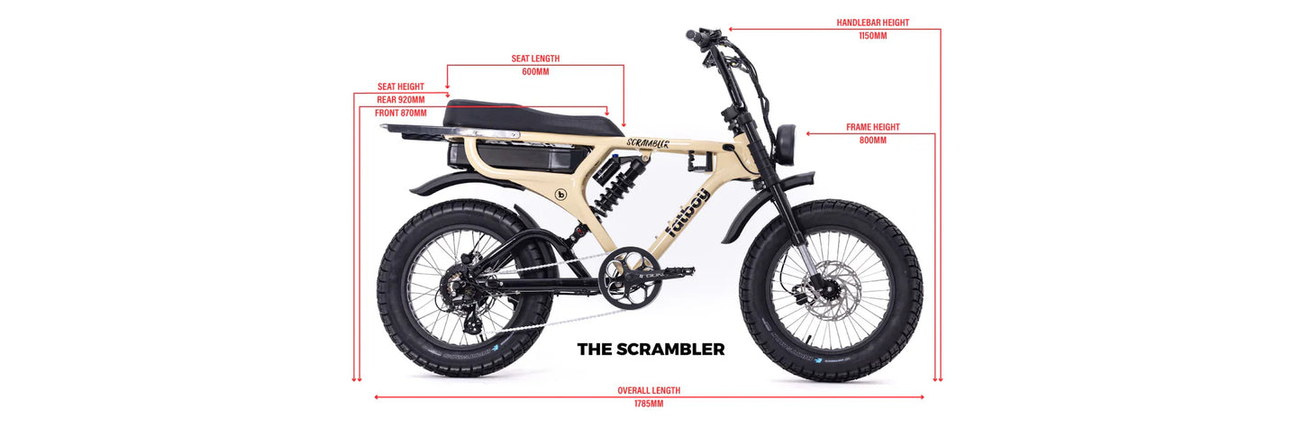 Fatboy Scrambler V2 Electric Bicycle ( NAVY BLUE )