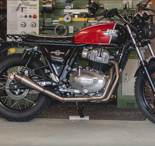 TEC Bike Stinger 2 into 1 Exhaust Royal Enfield Continental & Interceptor 650