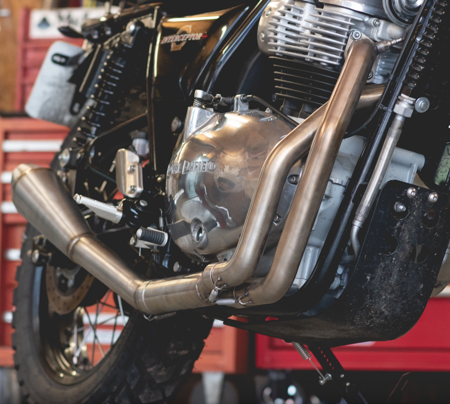 TEC Bike Stinger 2 into 1 Exhaust Royal Enfield Continental & Interceptor 650