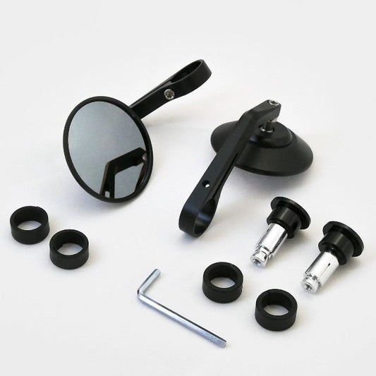 Tec Bar End Mirror Kit Black Universal