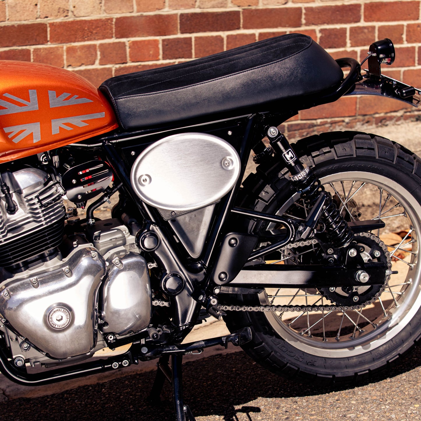 Baak Tracker Side Number Plates Royal Enfield 650 Twin - Brushed