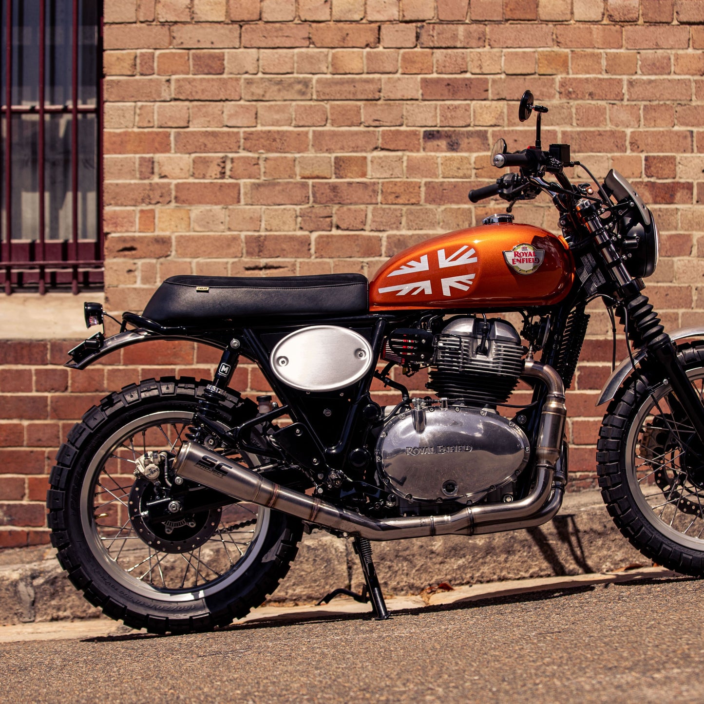 Baak Tracker Side Number Plates Royal Enfield 650 Twin - Brushed