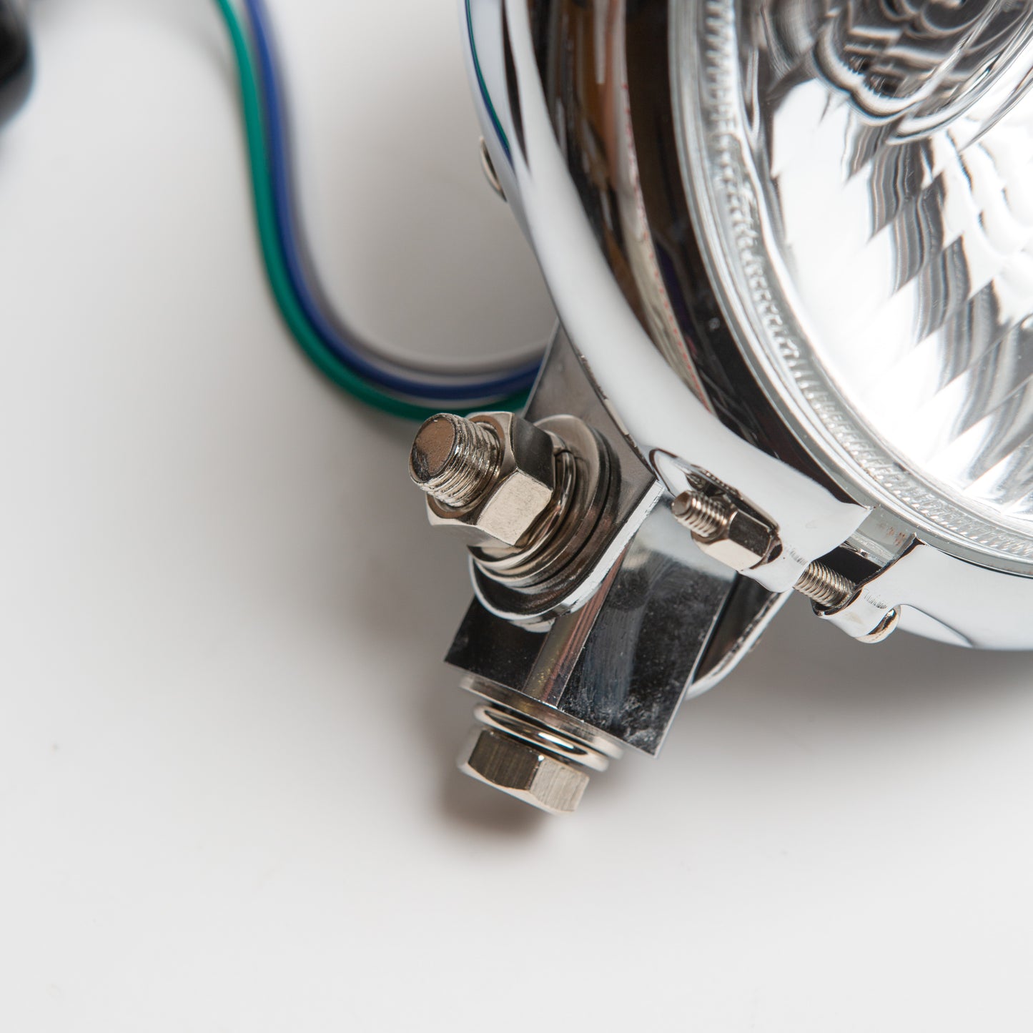 Bates Style Headlight Chrome 5.75"