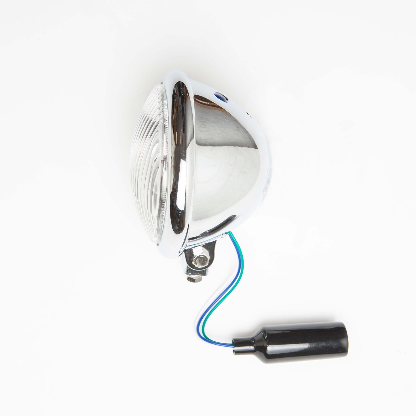 Bates Style Headlight Chrome 5.75"