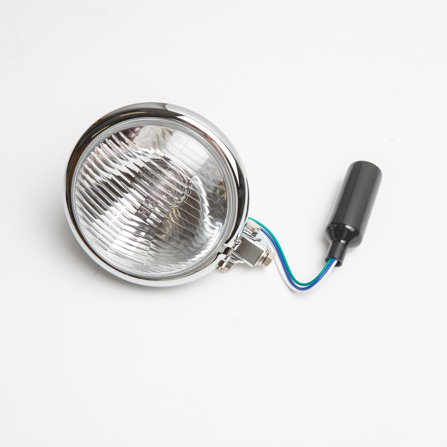 Bates Style Headlight Chrome 5.75"