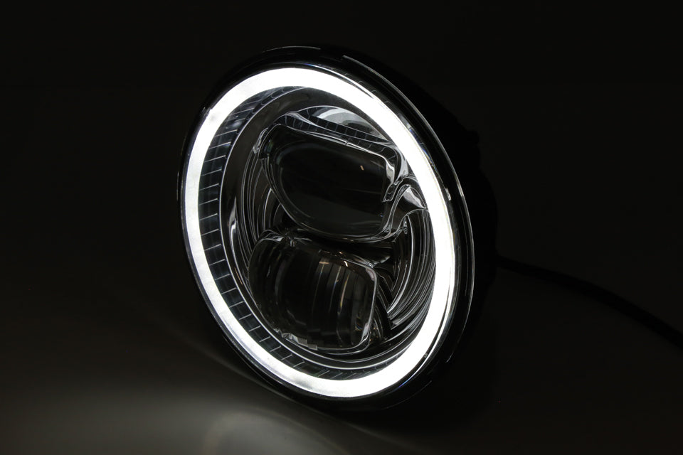 Highsider, Headlight, LED, Motorcycle, Custom, Custom bike, Cafe Racer, Scrambler, Chopper, high quality, Bobber, Bates, Australia