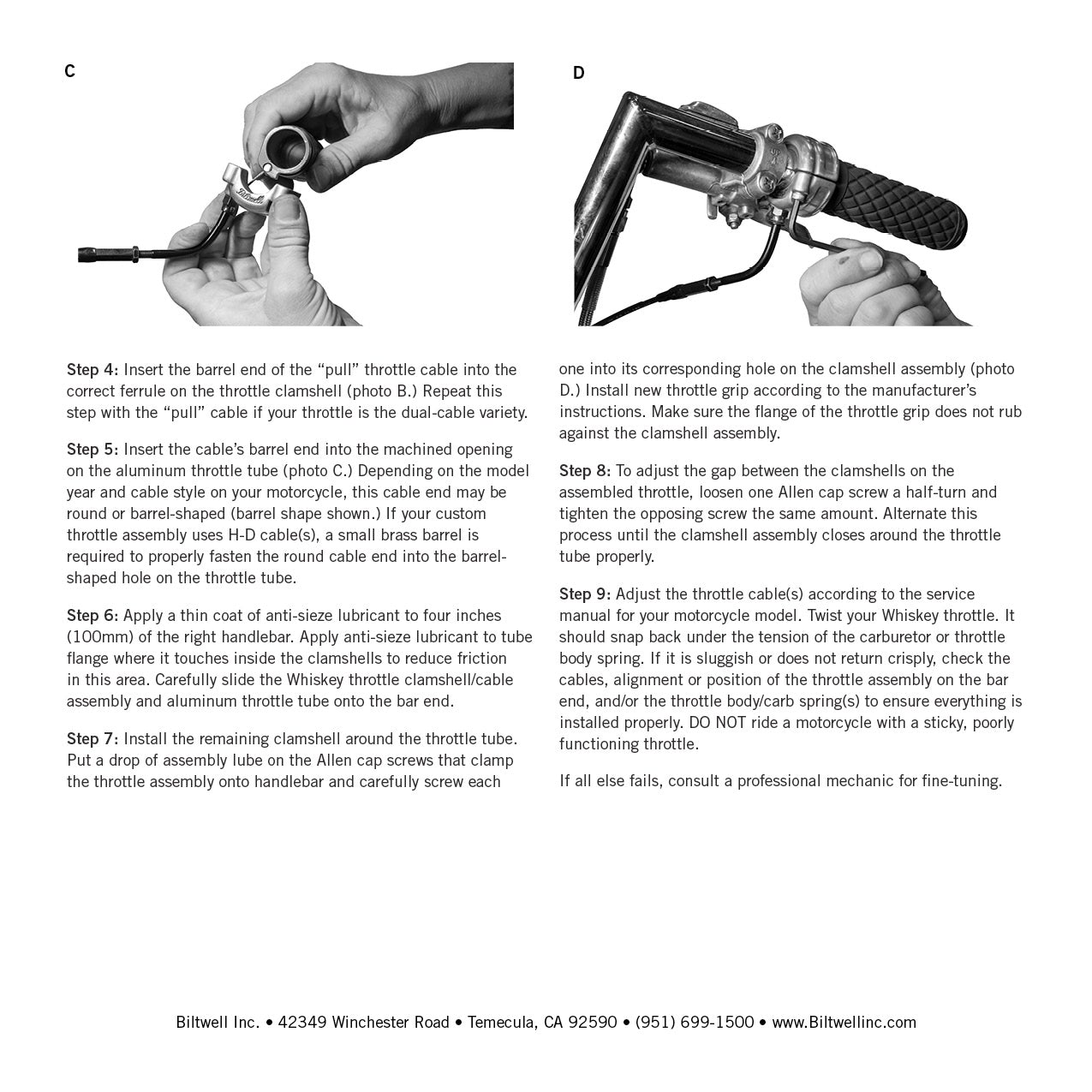Biltwell Whiskey Throttle, Black, Control