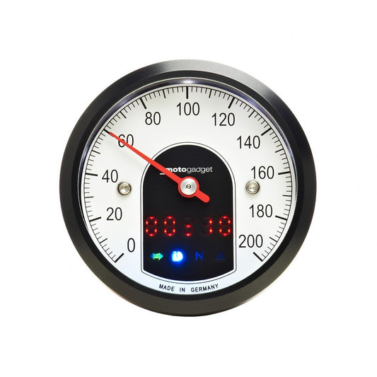 Motogadget, Motoscope, Motoscope Tiny, Speedo, Motorcycle speedo, Custom bike, Deus Customs, Deus, Guage.