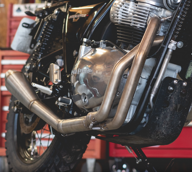 TEC Bike Stinger 2 into 1 Exhaust Royal Enfield Continental & Interceptor 650
