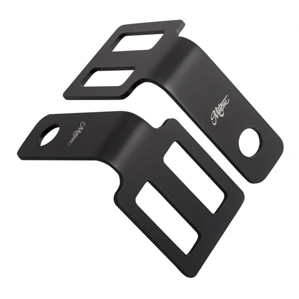 Motone Indicator Brackets - Under Seat Mount Rear- Black - Triumph