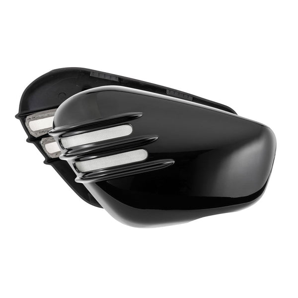 Motone Ventura Ribbed Side Panels - Bobber/Speedmaster - Gloss Black