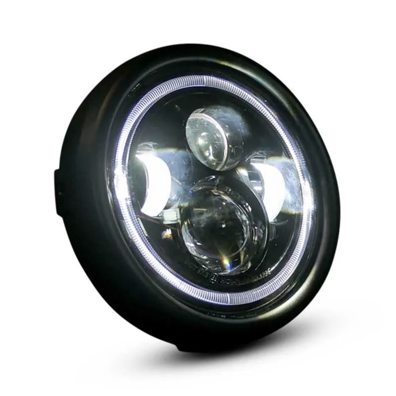 Purpose Built Moto Flashpoint Classic Headlight 7" Black